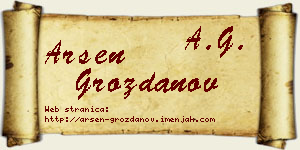 Arsen Grozdanov vizit kartica